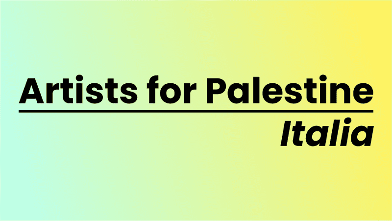 Artist* italian* della musica e del cinema per la&nbsp;PALESTINA
