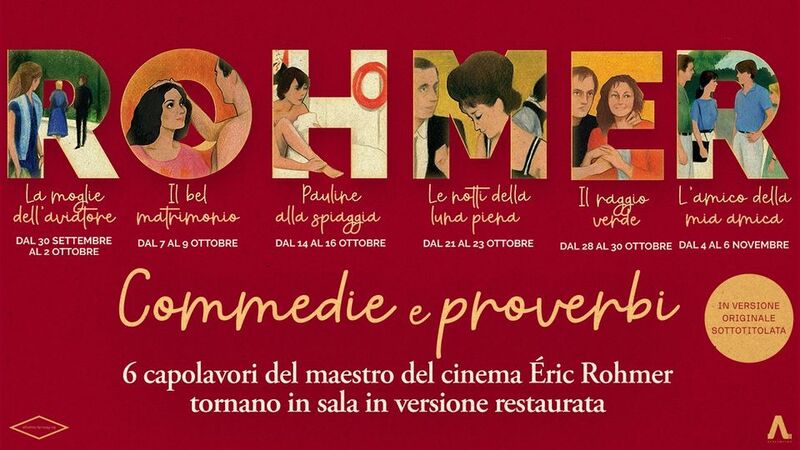 “Commedie e proverbi”, sei capolavori del maestro Eric Rohmer al CINEMA TEATRO ORIONE di&nbsp;Bologna