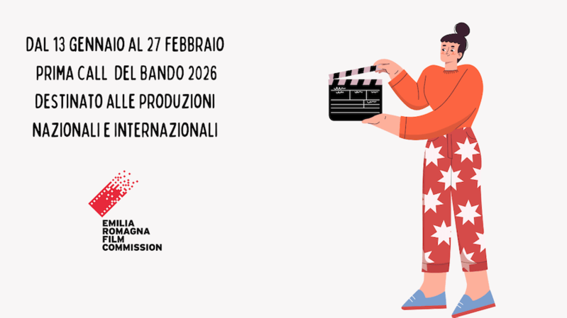 Dal 13 gennaio 2026 apre il Bando rivolto alle produzioni cinematografiche promosso da Regione&nbsp;Emilia-Romagna