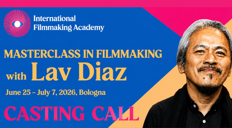 Lav Diaz ospite della XIII Edizione di IFA Masterclass in Filmmaking Academy – Casting Call per volontari 27-28 giugno