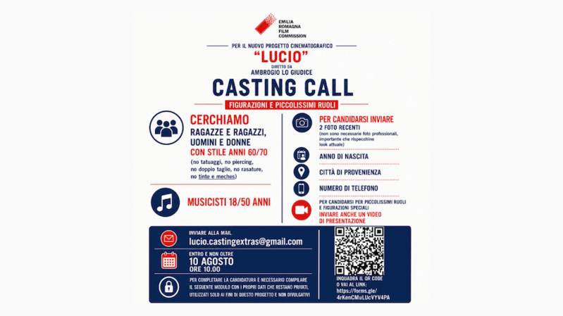 Cercasi figurazioni e piccolissimi ruoli per “Lucio” di Ambrogio Lo&nbsp;Giudice